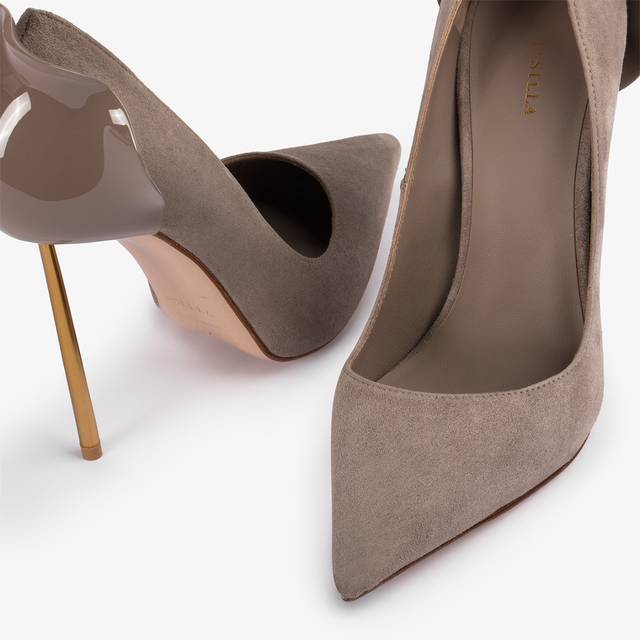 Le Silla Décolleté camoscio grigia sesamo Moda