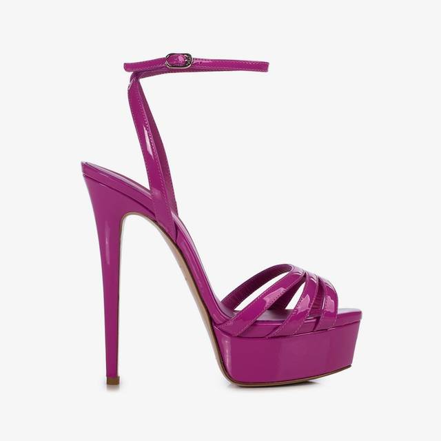 Le Silla Sandalo con plateau vernice viola orchid