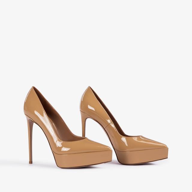 Le Silla Décolleté con plateau vernice sabbia doha Pezzi Unici