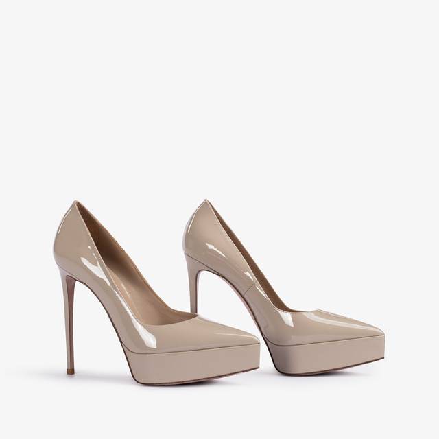 Le Silla Décolleté con plateau vernice beige tower Soddisfazione Garantita
