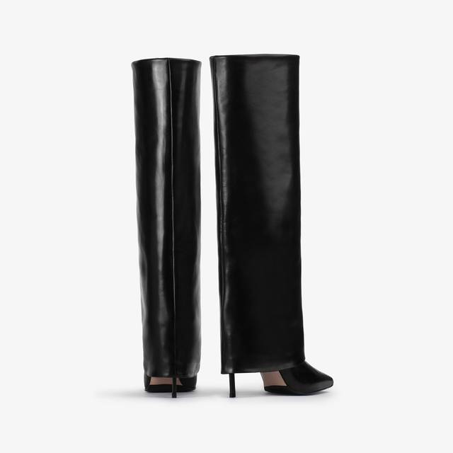 Le Silla Stivale con risvolto nappa nero Presa