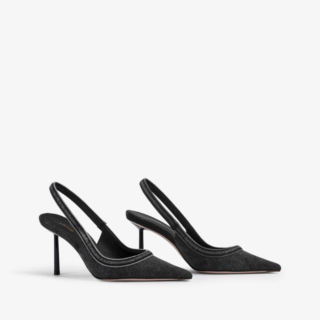 Le Silla Décolleté denim nera Saldi