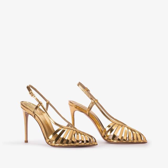 Le Silla Slingback con listini metallizzata oro pepita Hotsell