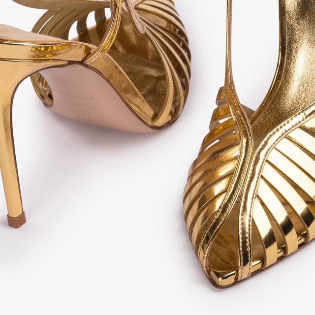 Le Silla Slingback con listini metallizzata oro pepita Hotsell