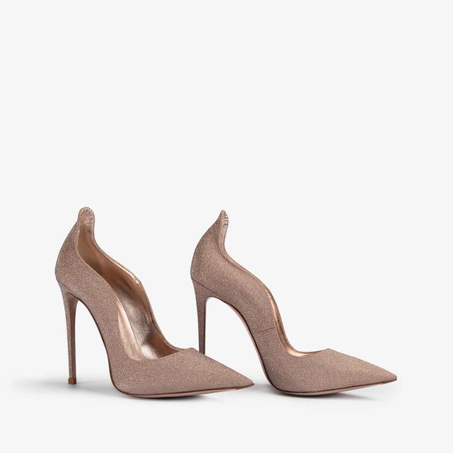 Le Silla Décolleté glitter nude skin Vendite Flash