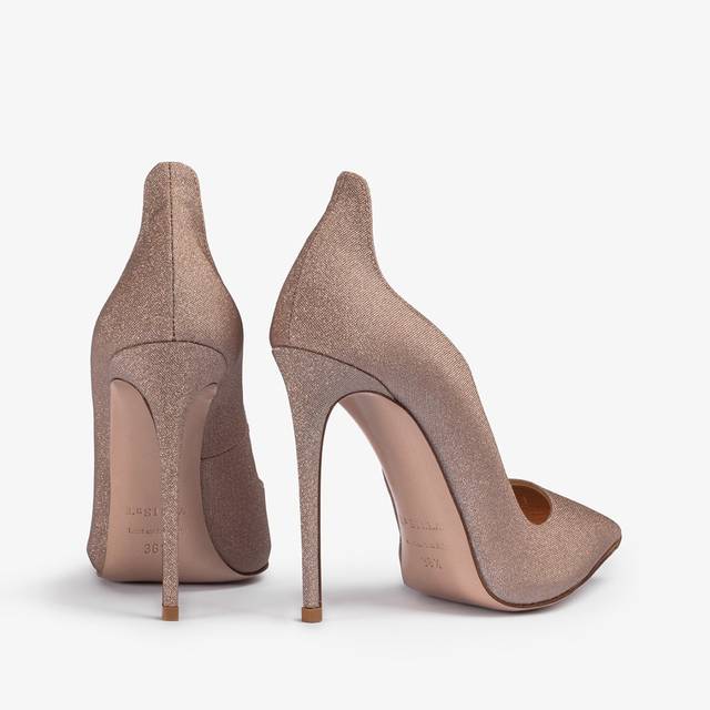 Le Silla Décolleté glitter nude skin Vendite Flash