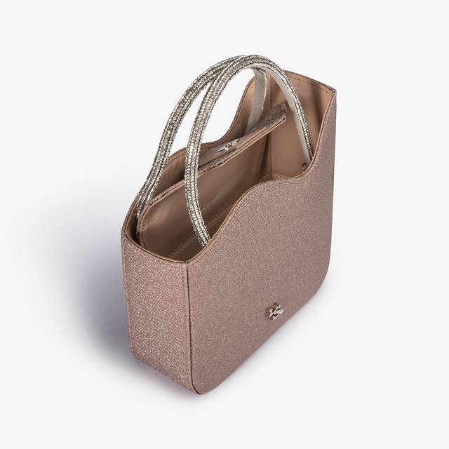 Le Silla Mini bag tessuto glitterato nude skin Negozio