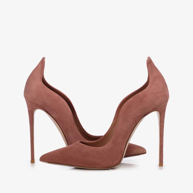Le Silla Décolleté camoscio marrone cake Nuova