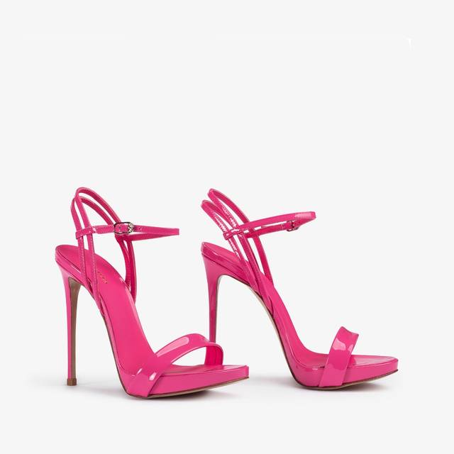 Le Silla Sandalo vernice fucsia party Italia