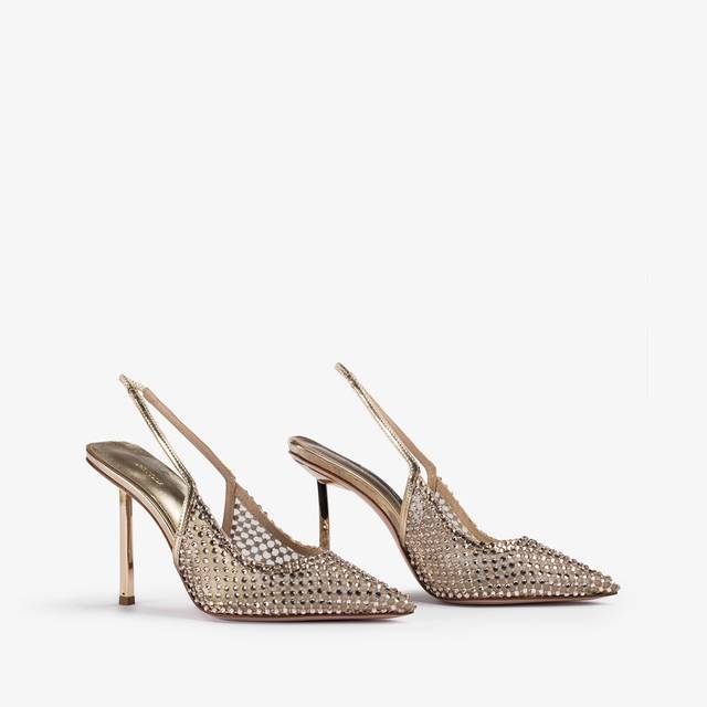 Le Silla Slingback gioiello rete platino Vendita