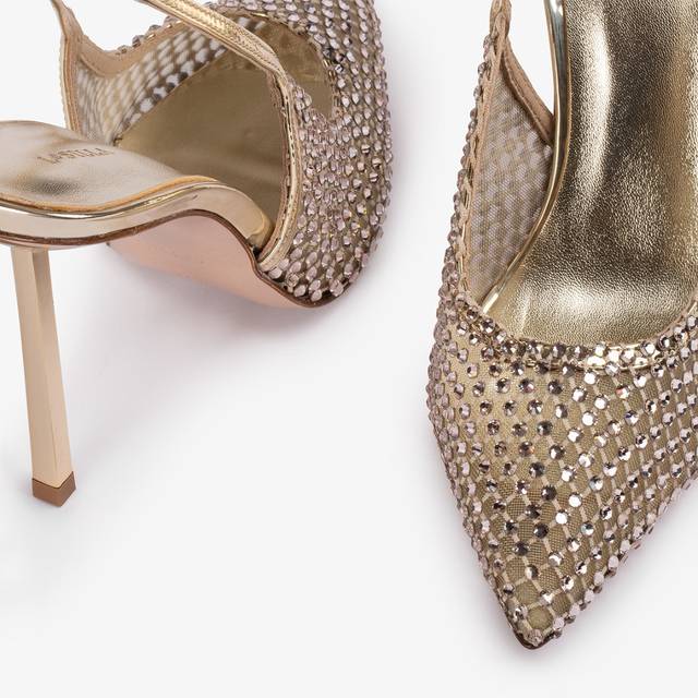 Le Silla Slingback gioiello rete platino Vendita