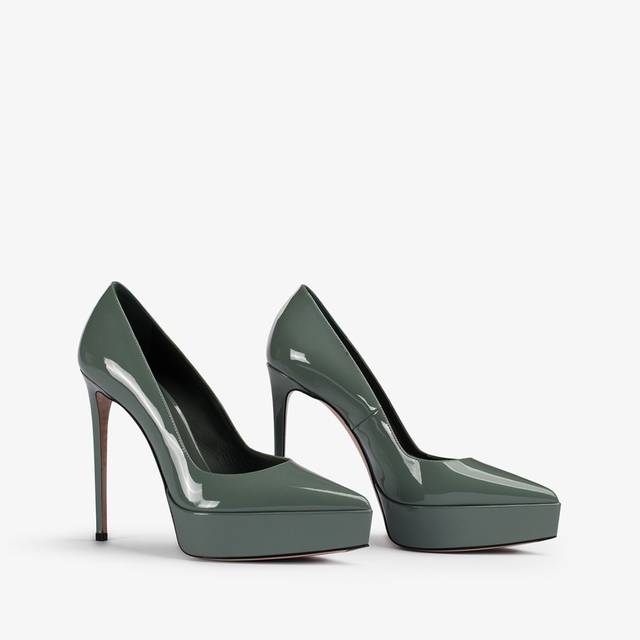 Le Silla Décolleté con plateau vernice verde polvere Affare Del Giorno