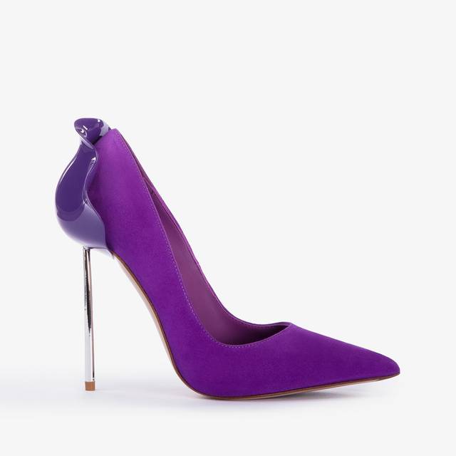 Le Silla Décolleté camoscio viola queen