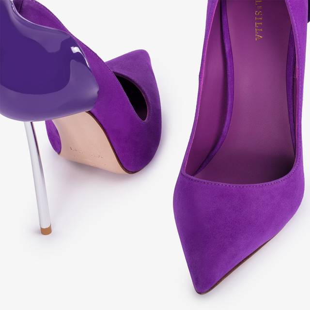 Le Silla Décolleté camoscio viola queen Outlet