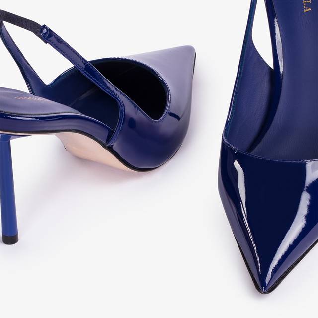 Le Silla Slingback vernice blu lazuli Saldi