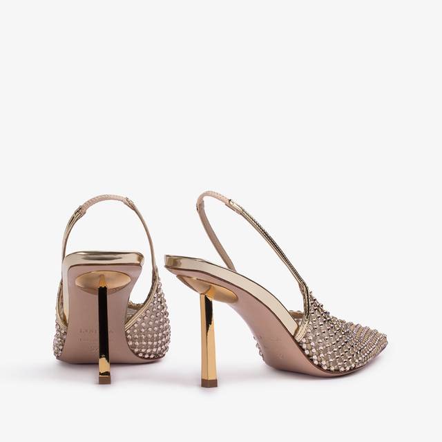 Le Silla Slingback gioiello rete e Cristalli platino Hotsell