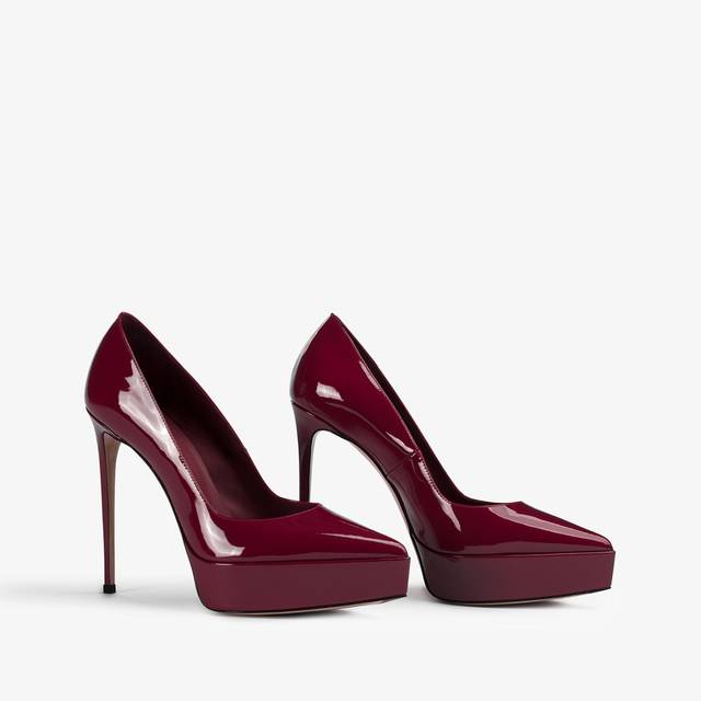 Le Silla Décolleté con plateau vernice rossa vendetta Vendita Calda