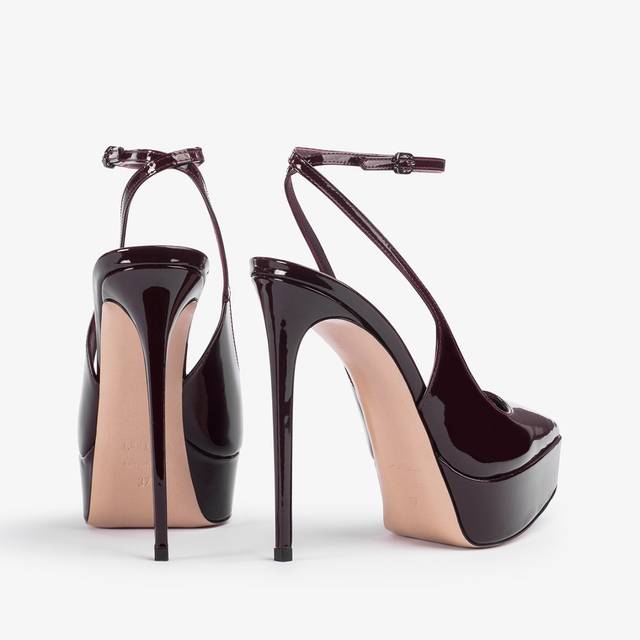 Le Silla Slingback con plateau vernice rossa cherry I Più Venduti