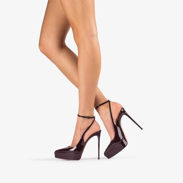 Le Silla Slingback con plateau vernice rossa cherry I Più Venduti