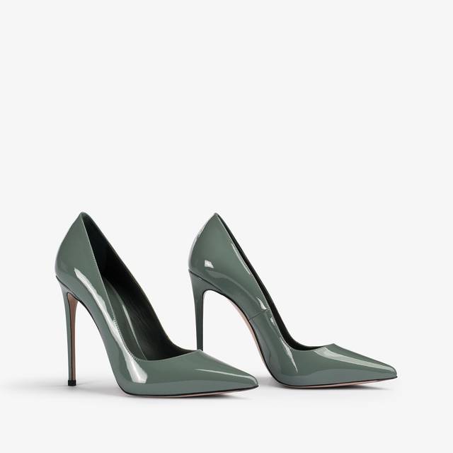 Le Silla Décolleté vernice verde polvere Saldi Di Fabbrica