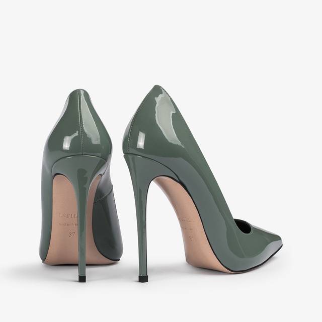 Le Silla Décolleté vernice verde polvere Saldi Di Fabbrica