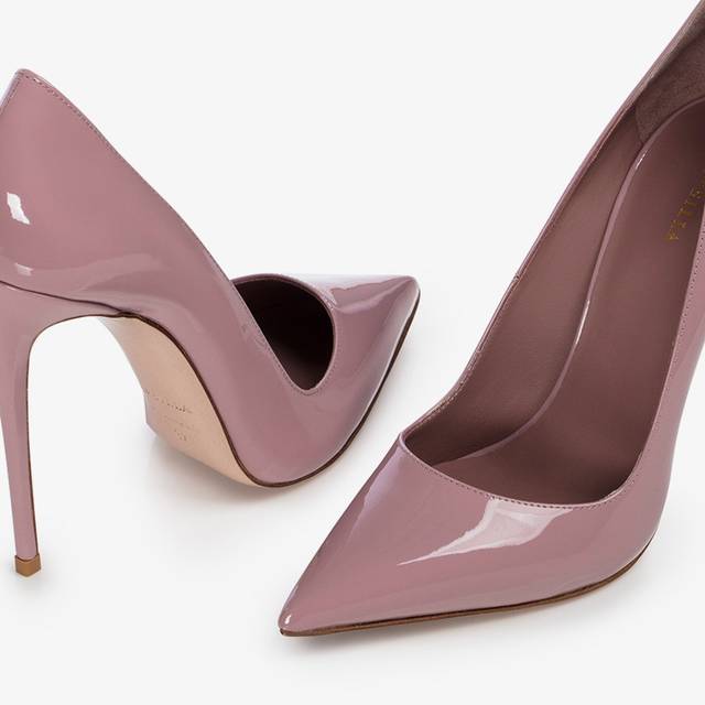 Le Silla Décolleté vernice rosa paris In Saldo