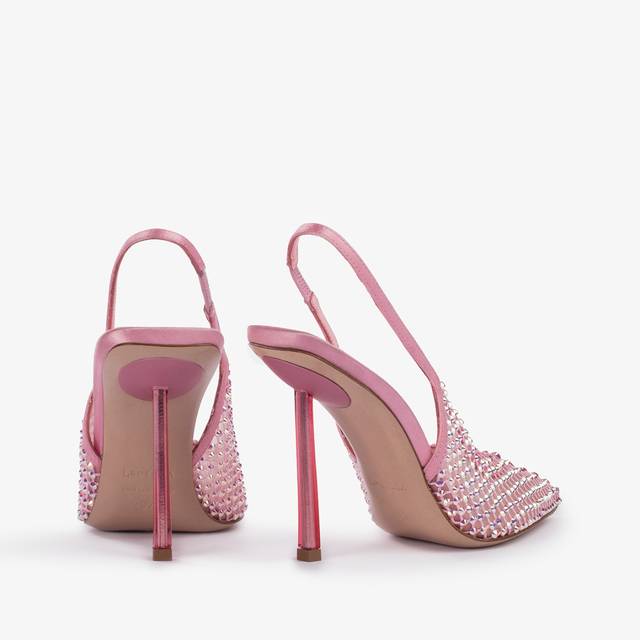 Le Silla Slingback gioiello rete rosa dea e Cristalli Pezzi Unici