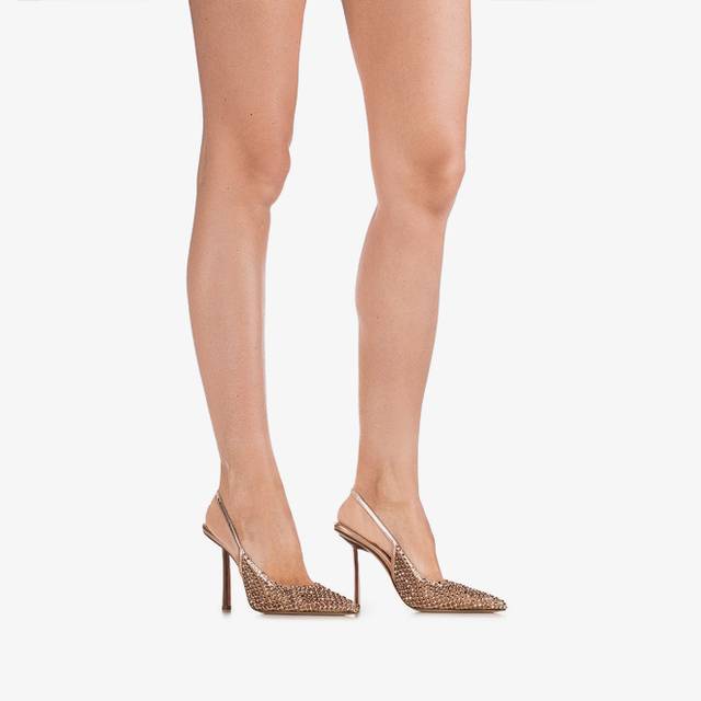 Le Silla Slingback gioiello rete oro rosa Negozi Online