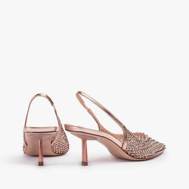 Le Silla Slingback gioiello rete oro rosa Acquista Ora