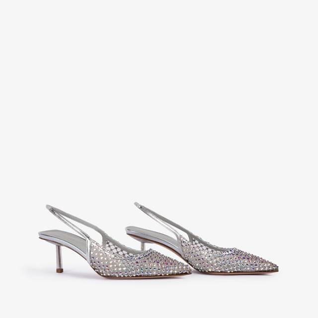 Le Silla Slingback gioiello rete argento eclissi Consegna Veloce