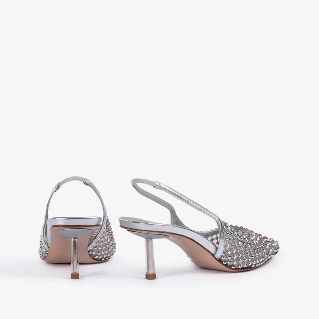 Le Silla Slingback gioiello rete argento eclissi Consegna Veloce
