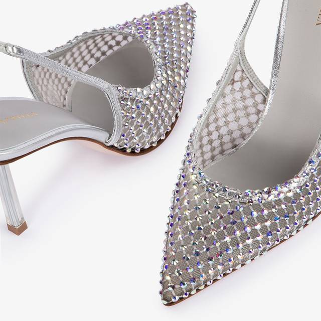 Le Silla Slingback gioiello rete argento eclissi Affare Del Giorno
