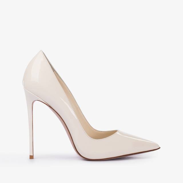 Le Silla Décolleté vernice bianca milk