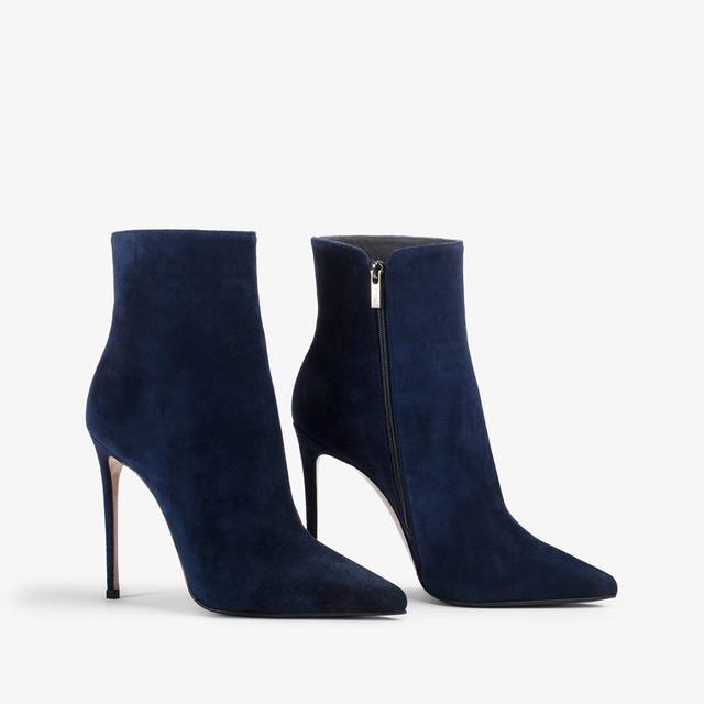 Le Silla Stivaletto camoscio blu navy Moda