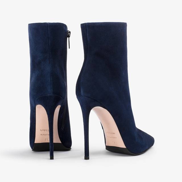 Le Silla Stivaletto camoscio blu navy Moda