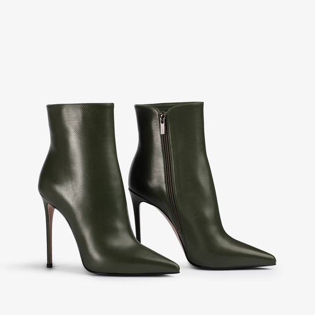 Le Silla Stivaletto pelle verde oliva Italy