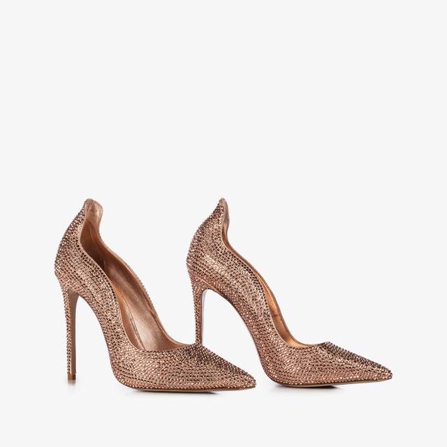 Le Silla Décolleté cristalli oro rosa Soddisfazione Garantita
