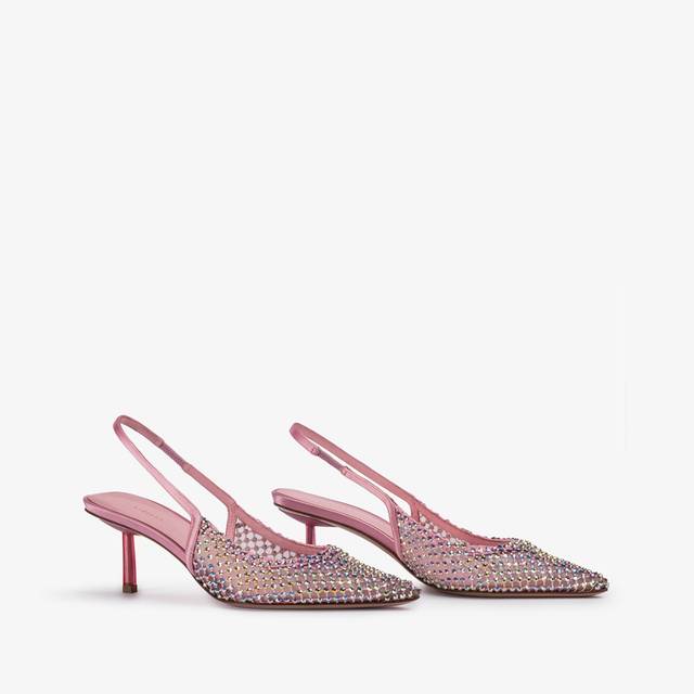 Le Silla Slingback gioiello rete rosa dea e Cristalli Negozi Online