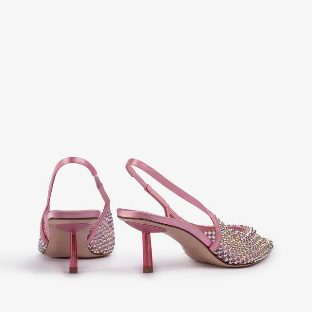 Le Silla Slingback gioiello rete rosa dea e Cristalli Negozi Online