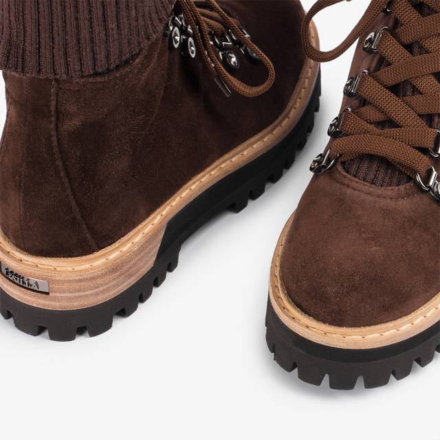 Le Silla Stivaletto trekking camoscio marrone ebano Online