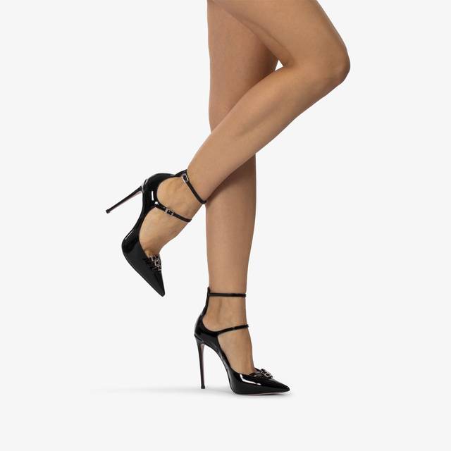 Le Silla Décolleté con listini vernice nera Outlet