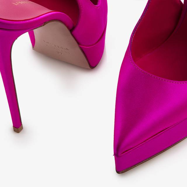 Le Silla Slingback con plateau raso fucsia bouganville Hotsell