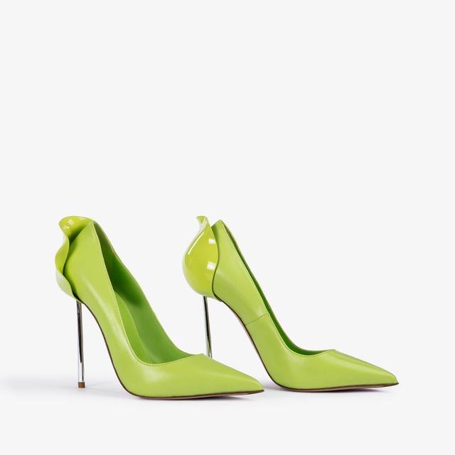 Le Silla Décolleté pelle verde apple Vendita Economica