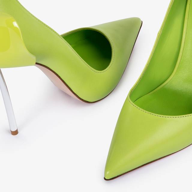 Le Silla Décolleté pelle verde apple Vendita Economica