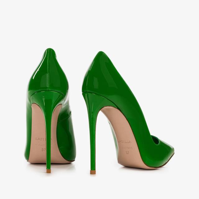 Le Silla Décolleté vernice verde emerald Negozio