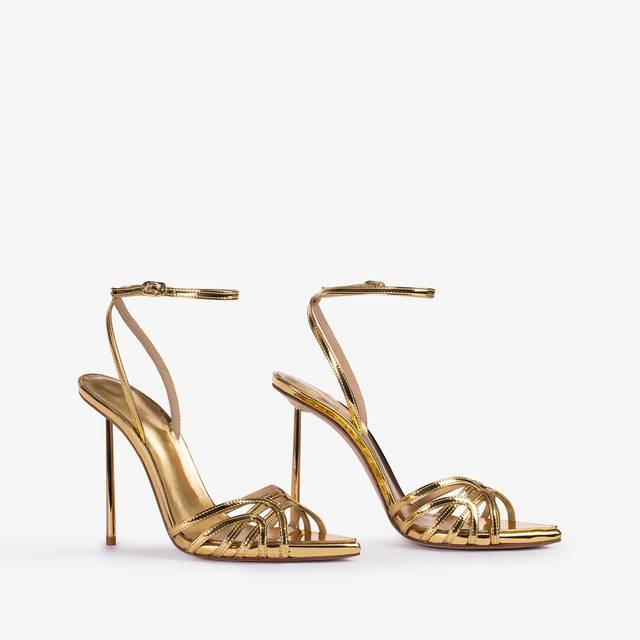 Le Silla Sandalo metallizzato oro pepita Vendita