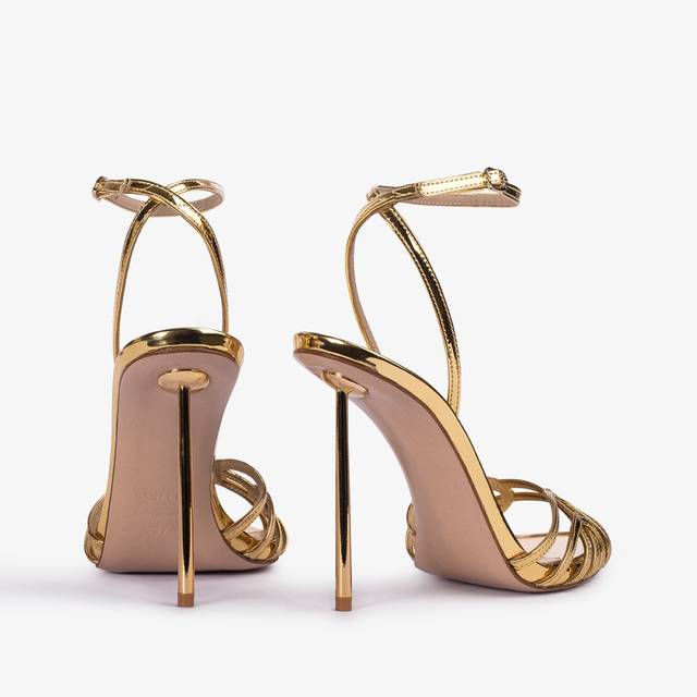 Le Silla Sandalo metallizzato oro pepita Vendita