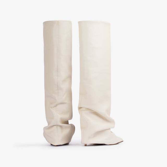 Le Silla Stivale con risvolto nappa bianco milk Spedizione Gratuita