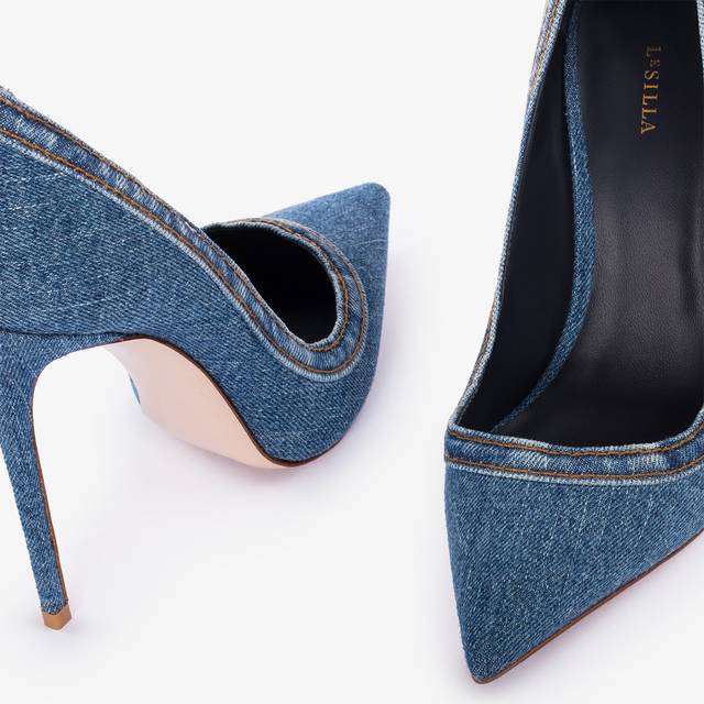 Le Silla Décolleté denim blu Promozione Limitata