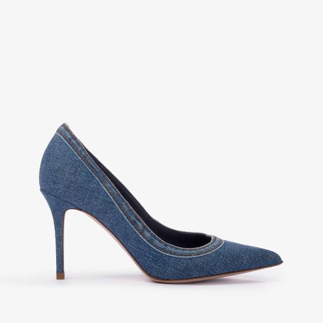 Le Silla Décolleté denim blu